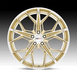 Cray Hammerhead Machined Gold Custom Corvette Wheels 3